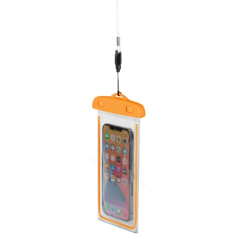 Etui wodoszczelne na telefon PVC ze smyczą Outdoor - pomarańczowe Etui wodoszczelne na telefon PVC ze smyczą Outdoor - pomarańczowe