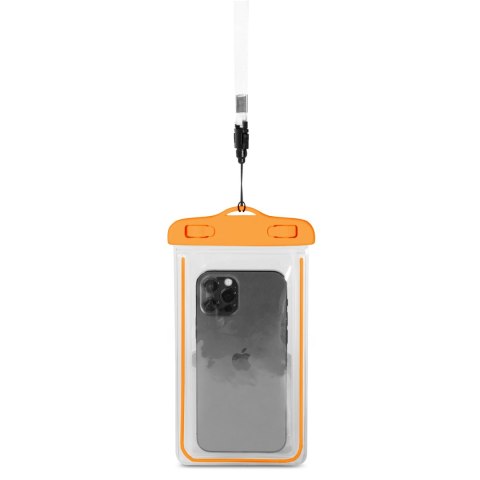 Etui wodoszczelne na telefon PVC ze smyczą Outdoor - pomarańczowe Etui wodoszczelne na telefon PVC ze smyczą Outdoor - pomarańczowe