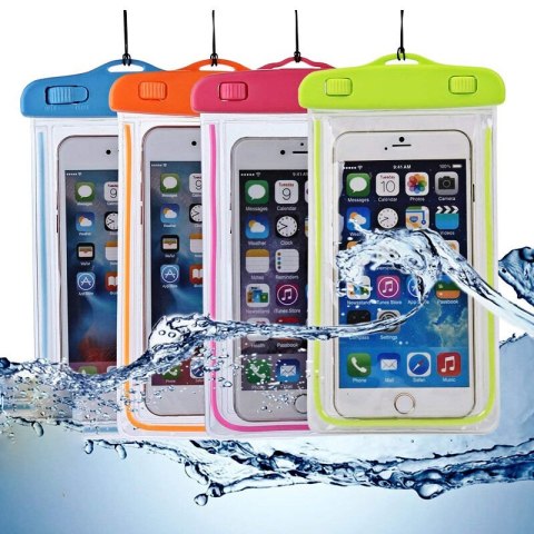 Etui wodoszczelne na telefon PVC ze smyczą Outdoor - pomarańczowe Etui wodoszczelne na telefon PVC ze smyczą Outdoor - pomarańczowe