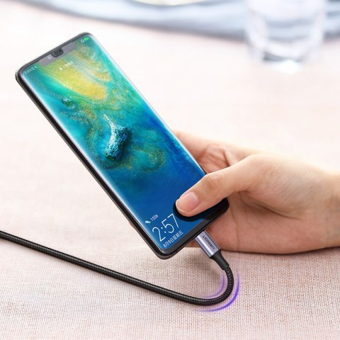 Kabel przewód USB-C Power Delivery 100W Quick Charge FCP 5A 3m szary Kabel przewód USB-C Power Delivery 100W Quick Charge FCP 5A 3m szary