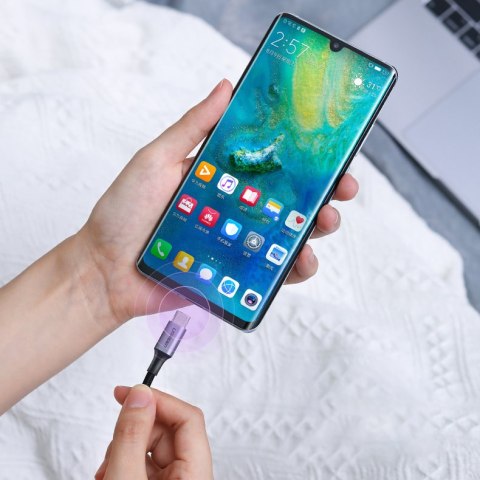 Kabel przewód USB-C Power Delivery 100W Quick Charge FCP 5A 3m szary Kabel przewód USB-C Power Delivery 100W Quick Charge FCP 5A 3m szary
