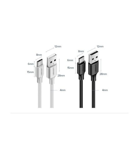 Kabel przewód USB - USB-C 3A 3m czarny Kabel przewód USB - USB-C 3A 3m czarny