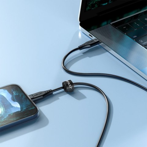 Kabel przewód do iPhone MFI USB-C - Lightning 30W 3A 1.2m czarny Kabel przewód do iPhone MFI USB-C - Lightning 30W 3A 1.2m czarny