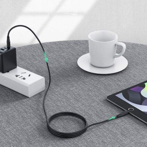 Kabel przewód do iPhone MFI USB-C - Lightning 30W 3A 1.2m czarny Kabel przewód do iPhone MFI USB-C - Lightning 30W 3A 1.2m czarny