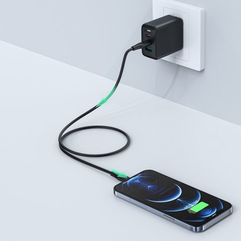 Kabel przewód do iPhone MFI USB-C - Lightning 30W 3A 1.2m czarny Kabel przewód do iPhone MFI USB-C - Lightning 30W 3A 1.2m czarny