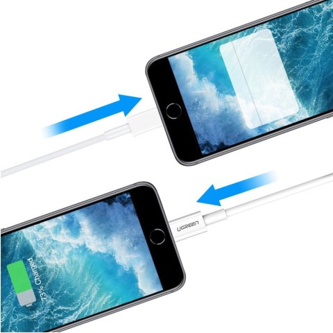 Kabel przewód do iPhone USB - Lightning MFI 1m 2.4A biały Kabel przewód do iPhone USB - Lightning MFI 1m 2.4A biały