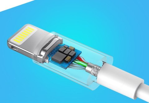 Kabel przewód do iPhone USB - Lightning MFI 1m 2.4A biały Kabel przewód do iPhone USB - Lightning MFI 1m 2.4A biały