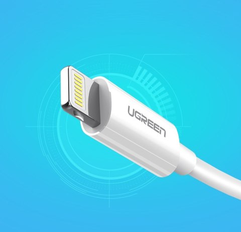 Kabel przewód do iPhone USB - Lightning MFI 1m 2.4A biały Kabel przewód do iPhone USB - Lightning MFI 1m 2.4A biały