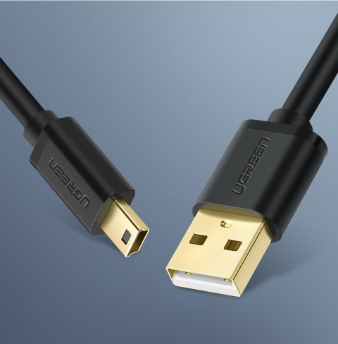 Kabel przewód przejściówka USB - miniUSB 480 Mbps 2m czarny Kabel przewód przejściówka USB - miniUSB 480 Mbps 2m czarny