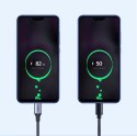 Kabel przewód w mocnym oplocie USB - USB-C QC 3.0 3A 2m szary
