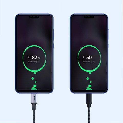 Kabel przewód w mocnym oplocie USB - USB-C QC 3.0 3A 2m szary Kabel przewód w mocnym oplocie USB - USB-C QC 3.0 3A 2m szary