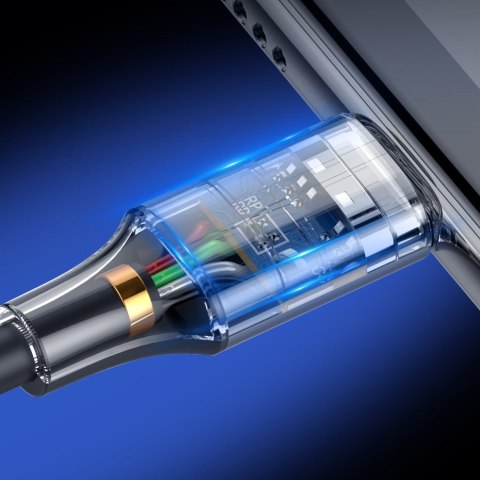 Kabel przewód w mocnym oplocie USB - USB-C QC 3.0 3A 2m szary Kabel przewód w mocnym oplocie USB - USB-C QC 3.0 3A 2m szary
