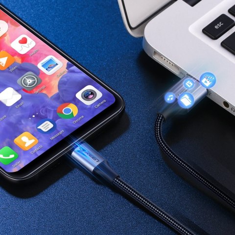 Kabel przewód w mocnym oplocie USB - USB-C QC 3.0 3A 2m szary Kabel przewód w mocnym oplocie USB - USB-C QC 3.0 3A 2m szary