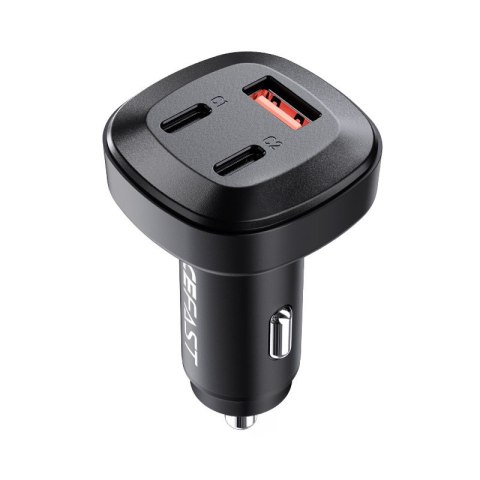 Ładowarka samochodowa 66W 2x USB-C USB Power Delivery QC 4.0 czarny Ładowarka samochodowa 66W 2x USB-C USB Power Delivery QC 4.0 czarny