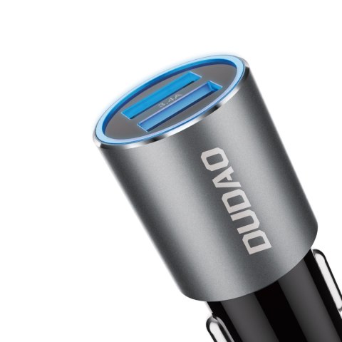 Ładowarka samochodowa R5s z podświetleniem 2x USB 3.4A szary Ładowarka samochodowa R5s z podświetleniem 2x USB 3.4A szary