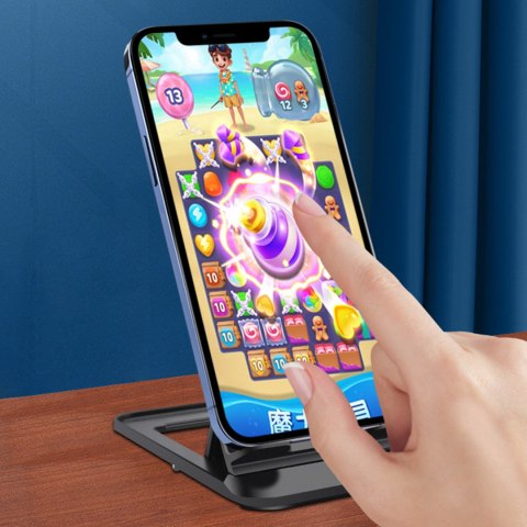 Podstawka stojak na telefon tablet uniwersalny rozkładany biała Podstawka stojak na telefon tablet uniwersalny rozkładany biała