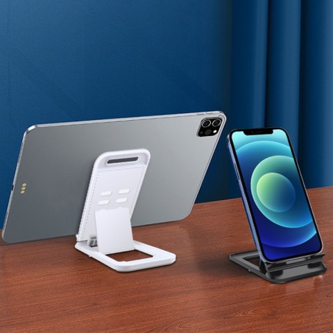 Podstawka stojak na telefon tablet uniwersalny rozkładany biała Podstawka stojak na telefon tablet uniwersalny rozkładany biała