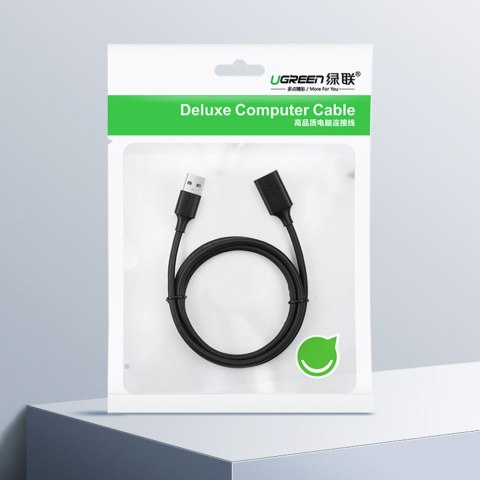 Przedłużacz adapter do kabla przewodu USB 2.0 50cm czarny Przedłużacz adapter do kabla przewodu USB 2.0 50cm czarny