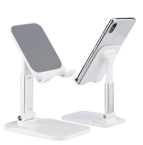 Stojak podstawka składana na telefon tablet 4-8'' na biurko biały Stojak podstawka składana na telefon tablet 4-8'' na biurko biały