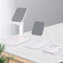 Stojak podstawka składana na telefon tablet 4-8'' na biurko biały