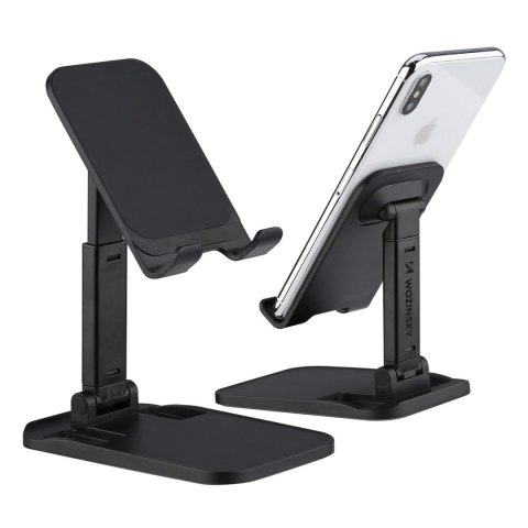 Stojak podstawka składana na telefon tablet 4-8'' na biurko czarny Stojak podstawka składana na telefon tablet 4-8'' na biurko czarny