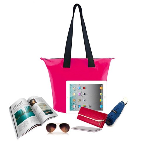 Torba plażowa wodoodporna PVC z paskiem na ramię 11L - różowa Torba plażowa wodoodporna PVC z paskiem na ramię 11L - różowa