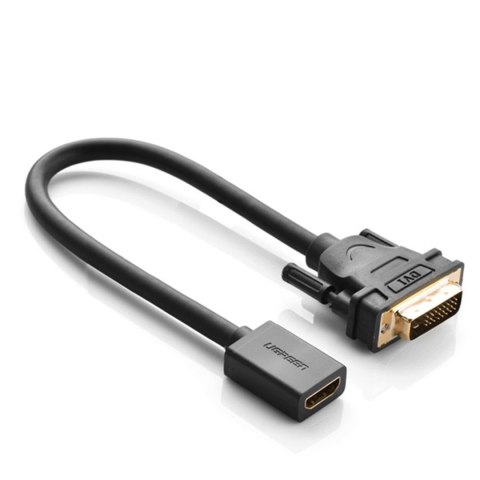 Adapter przejściówka z HDMI (żeński) do DVI (męski) 0.15m czarny Adapter przejściówka z HDMI (żeński) do DVI (męski) 0.15m czarny