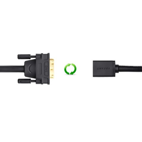 Adapter przejściówka z HDMI (żeński) do DVI (męski) 0.15m czarny Adapter przejściówka z HDMI (żeński) do DVI (męski) 0.15m czarny