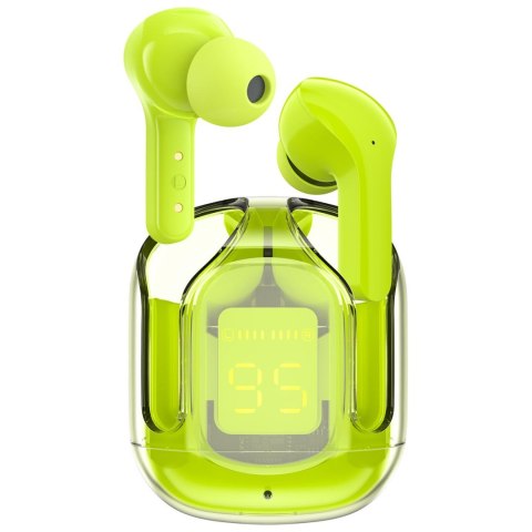 Dokanałowe słuchawki bezprzewodowe TWS Bluetooth zielony Dokanałowe słuchawki bezprzewodowe TWS Bluetooth zielony