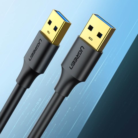 Kabel przewód USB-A 3.0 5Gb/s 0.5m czarny Kabel przewód USB-A 3.0 5Gb/s 0.5m czarny