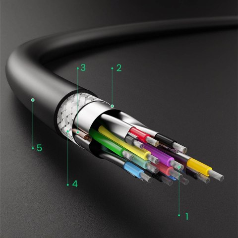 Kabel przewód USB-A 3.0 5Gb/s 0.5m czarny Kabel przewód USB-A 3.0 5Gb/s 0.5m czarny
