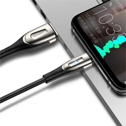 Kabel przewód do szybkiego ładowania iPhone USB-A - Lightning Sharp Series 1.2m czarny Kabel przewód do szybkiego ładowania iPhone USB-A - Lightning Sharp Series 1.2m czarny