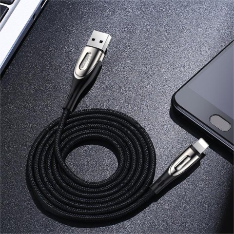 Kabel przewód do szybkiego ładowania iPhone USB-A - Lightning Sharp Series 1.2m czarny Kabel przewód do szybkiego ładowania iPhone USB-A - Lightning Sharp Series 1.2m czarny