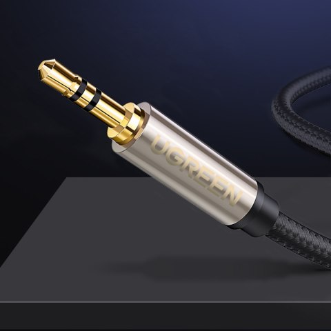 Kabel przewód przejściówka audio TRS mini jack 3.5mm - jack 6.35mm 1m szary Kabel przewód przejściówka audio TRS mini jack 3.5mm - jack 6.35mm 1m szary