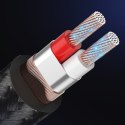 Kabel przewód przejściówka audio TRS mini jack 3.5mm - jack 6.35mm 2m szary