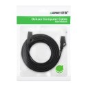 Kabel sieciowy internetowy płaski patchcord U/FTP Cat. 7 10Gb/s 0.5m czarny
