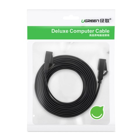 Kabel sieciowy internetowy płaski patchcord U/FTP Cat. 7 10Gb/s 0.5m czarny Kabel sieciowy internetowy płaski patchcord U/FTP Cat. 7 10Gb/s 0.5m czarny