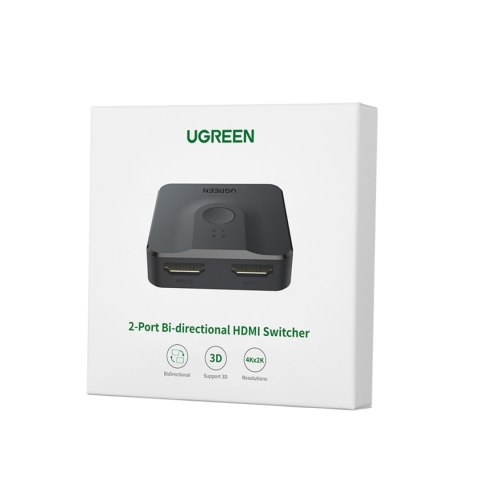 Switch przełącznik rozdzielacz HDMI - 2x HDMI 4K 60Hz czarny Switch przełącznik rozdzielacz HDMI - 2x HDMI 4K 60Hz czarny