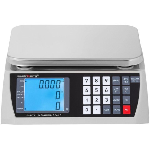 Waga sklepowa handlowa licząca LCD 22.3 x 17.4 cm 30 kg / 1 g Waga sklepowa handlowa licząca LCD 22.3 x 17.4 cm 30 kg / 1 g