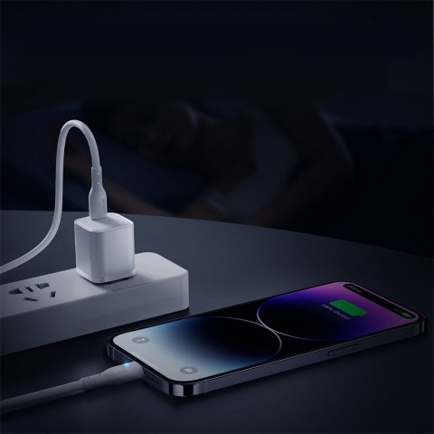 Kabel do iPhone ze wskaźnikiem LED USB-C - Lightning 20W 2m biały Kabel do iPhone ze wskaźnikiem LED USB-C - Lightning 20W 2m biały