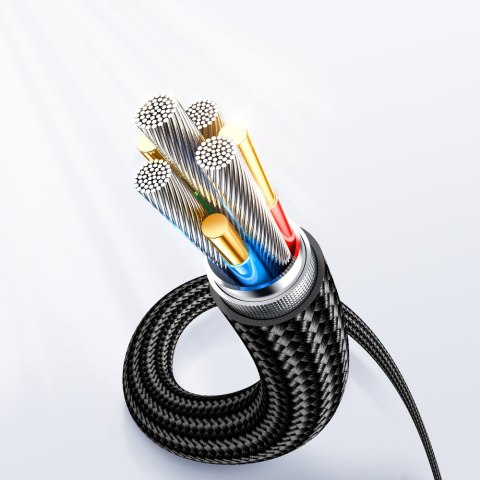 Kabel przewód USB-C do szybkiego ładowania i transferu danych 100W 1.2 m czarny Kabel przewód USB-C do szybkiego ładowania i transferu danych 100W 1.2 m czarny
