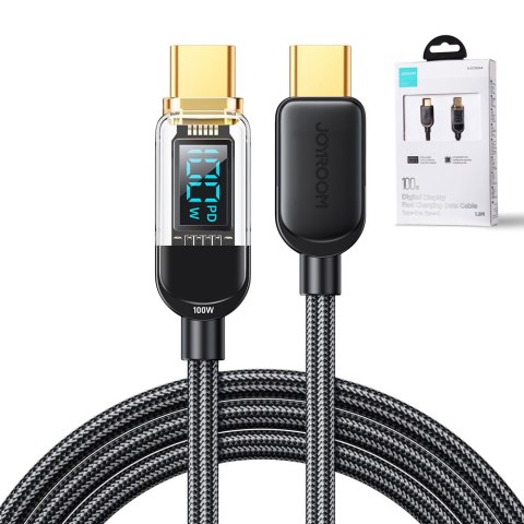 Kabel przewód USB-C do szybkiego ładowania i transferu danych 100W 1.2 m czarny Kabel przewód USB-C do szybkiego ładowania i transferu danych 100W 1.2 m czarny