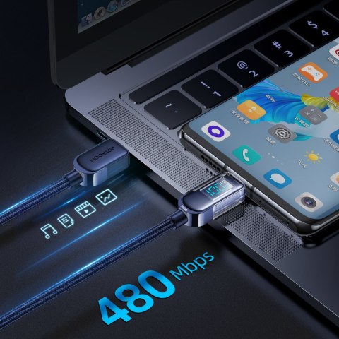 Kabel przewód USB-C do szybkiego ładowania i transferu danych 100W 1.2 m niebieski Kabel przewód USB-C do szybkiego ładowania i transferu danych 100W 1.2 m niebieski