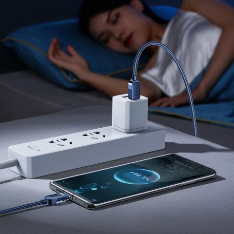 Kabel przewód USB-C do szybkiego ładowania i transferu danych 100W 1.2 m niebieski Kabel przewód USB-C do szybkiego ładowania i transferu danych 100W 1.2 m niebieski
