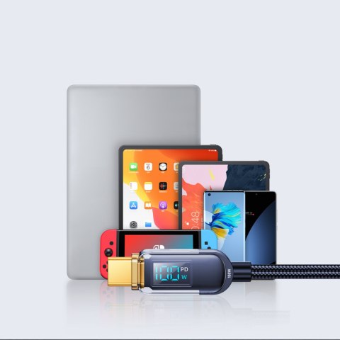 Kabel przewód USB-C do szybkiego ładowania i transferu danych 100W 1.2 m niebieski Kabel przewód USB-C do szybkiego ładowania i transferu danych 100W 1.2 m niebieski