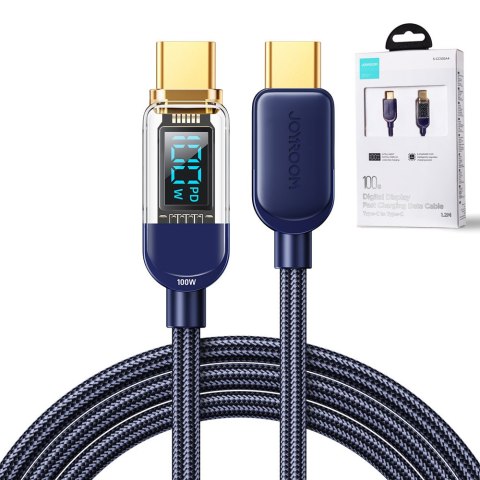 Kabel przewód USB-C do szybkiego ładowania i transferu danych 100W 1.2 m niebieski Kabel przewód USB-C do szybkiego ładowania i transferu danych 100W 1.2 m niebieski