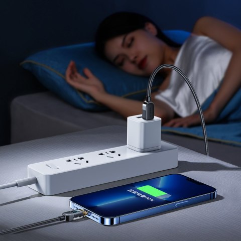 Kabel przewód do iPhone USB-C - Lightning z wyświetlaczem 20W 1.2 m czarny Kabel przewód do iPhone USB-C - Lightning z wyświetlaczem 20W 1.2 m czarny