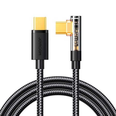 Kątowy kabel USB-C do szybkiego ładowania i transferu danych 100W 1.2m czarny Kątowy kabel USB-C do szybkiego ładowania i transferu danych 100W 1.2m czarny