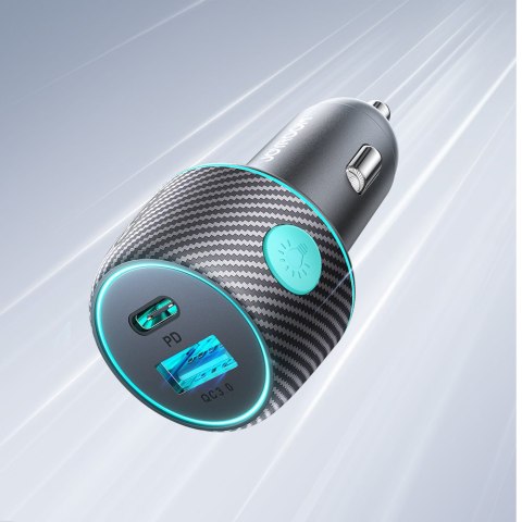 Ładowarka samochodowa 60W PD USB-C USB-A czarna Ładowarka samochodowa 60W PD USB-C USB-A czarna