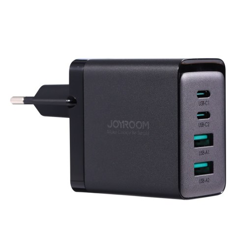 Ładowarka sieciowa GaN 67W 2x USB 2x USB-C + kabel USB-C 1.2m czarny Ładowarka sieciowa GaN 67W 2x USB 2x USB-C + kabel USB-C 1.2m czarny